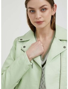 Bunda Pepe Jeans dámská, zelená barva, přechodná