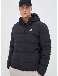 Péřová bunda adidas pánská, černá barva, zimní, HG8751