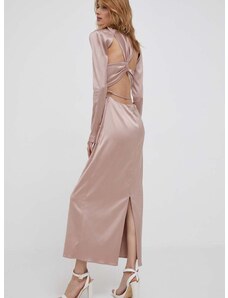 Šaty Calvin Klein béžová barva, maxi