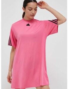 Šaty adidas růžová barva, mini, oversize