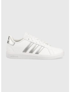 Dětské sneakers boty adidas GRAND COURT bílá barva