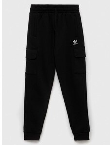 Dětské tepláky adidas Originals černá barva, hladké