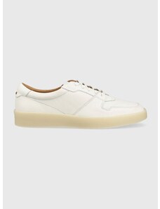 Kožené sneakers boty BOSS Clay bílá barva, 50492965