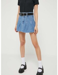Bavlněná džínová sukně Tommy Jeans mini, áčková