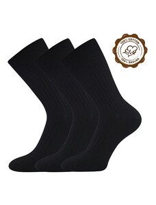 ZEBRAN žebrované 100% bavlněné ponožky Lonka černá 46-48