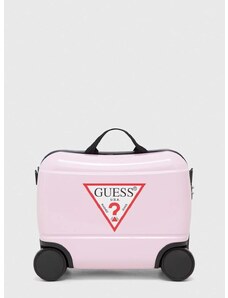 Dětský kufr Guess růžová barva