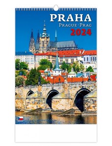 Helma 365, s.r.o. Nástěnný kalendář Praha/Prague/Prag 2024 N103-24