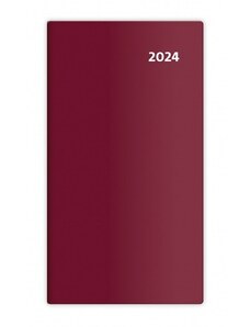 Helma 365, s.r.o. Diář kapesní čtrnáctidenní PVC - Torino bordó 2024 PT02-03-24