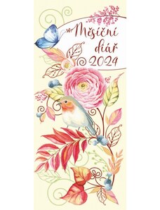 ARIA-CARDS s.r.o. Diář kapesní měsíční lamino - Romantic 2024 ADM143-24