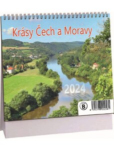 ARIA-CARDS s.r.o. Stolní kalendář Krásy Čech a Moravy mini 2024 AK646-24