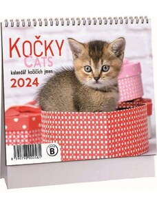 ARIA-CARDS s.r.o. Stolní kalendář Kočky mini /s kočičími jmény/ 2024 AK639-24