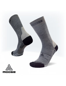 RUN NEW merino běžecké ponožky Moose šedá XS