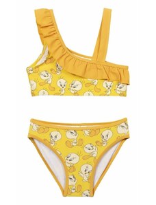 Dívčí dvoudílné plavky Looney Tunes Žlutá