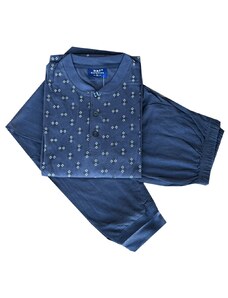 n-feel Pánské bavlněné pyžamo s dlouhým rukávem - HFT01