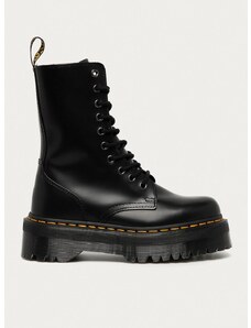 Kožené workery Dr. Martens Jadon Hi Pleasse černá barva, na platformě, DM25565001