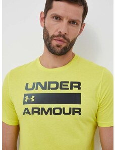 Tričko Under Armour žlutá barva, s potiskem, 1329582