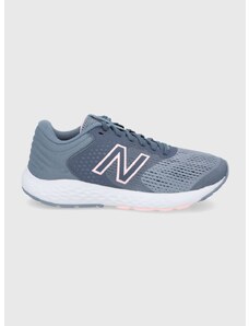 Boty New Balance W520LP7 šedá barva, na plochém podpatku