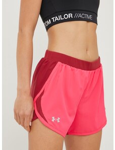 Běžecké šortky Under Armour Fly-by 2.0 1350196 růžová barva, medium waist