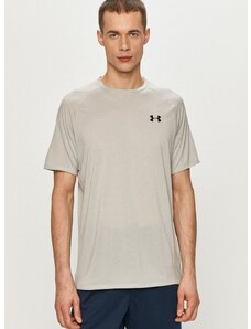 Tričko Under Armour 1345317 pánské, šedá barva, hladké