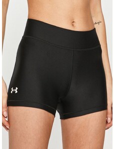 Kraťasy Under Armour dámské, černá barva, hladké, high waist