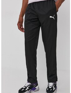 Kalhoty Puma pánské, černá barva, hladké, 586732