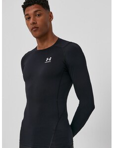 Tréninkové tričko s dlouhým rukávem Under Armour černá barva, 1361524