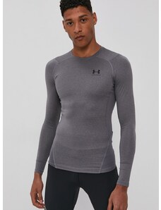 Tréninkové tričko s dlouhým rukávem Under Armour šedá barva, 1361524