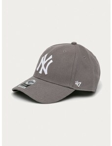 Kšiltovka 47brand MLB New York Yankees šedá barva, s aplikací, B-MVPSP17WBP-DY