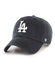 47 brand Kšiltovka 47brand MLB Los Angeles Dodgers černá barva, s aplikací, B-RGW12GWS-BKJ