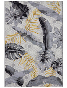 Hanse Home Collection koberce Kusový koberec Flair 105612 Gold Leaves Multicolored – na ven i na doma - 80x165 cm