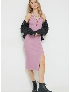 Šaty Abercrombie & Fitch fialová barva, midi