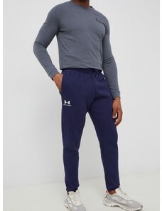 Tepláky Under Armour pánské, tmavomodrá barva, hladké, 1373882