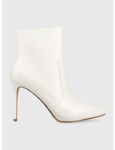 Kožené kotníkové boty MICHAEL Michael Kors Rue dámské, bílá barva, na podpatku