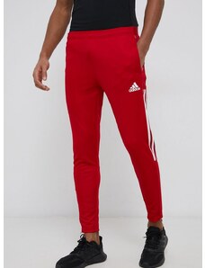 Tréninkové kalhoty adidas Performance GJ9869 pánské, červená barva, hladké