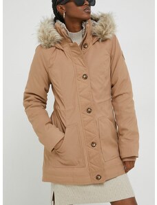 Parka Hollister Co. dámská, béžová barva, zimní