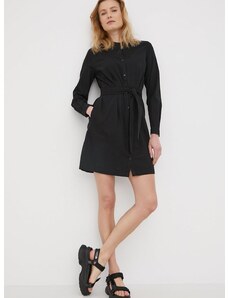 Bavlněné šaty Superdry černá barva, mini, jednoduchý