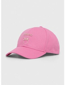 Bavlněná baseballová čepice Pinko růžová barva, s aplikací