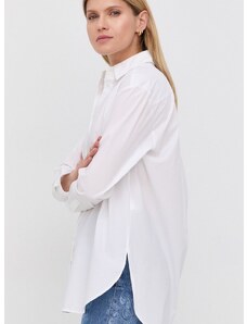 Košile HUGO dámská, bílá barva, regular, s klasickým límcem, 50470586