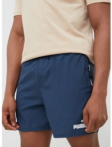 Tréninkové šortky Puma ESS+ Tape pánské, tmavomodrá barva, 849043
