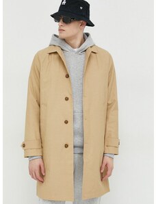 Kabát Abercrombie & Fitch pánský, béžová barva, přechodný