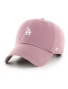 Čepice 47brand MLB Los Angeles Dodgers růžová barva, s aplikací, B-BSRNR12GWS-QC
