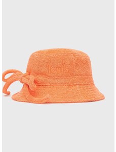 Bavlněná čepice Levi's oranžová barva