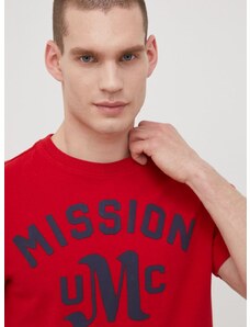 Bavlněné tričko Superdry červená barva, s potiskem