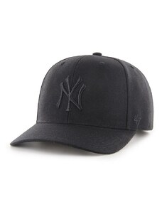 Čepice 47brand MLB New York Yankees černá barva, s aplikací, B-CLZOE17WBP-BKA