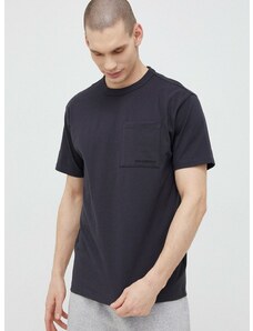 Bavlněné tričko New Balance černá barva, MT23567PHM-PHM