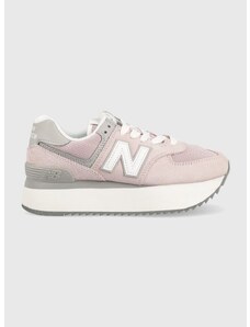 Sneakers boty New Balance WL574ZSE růžová barva, WL574ZSE-ZSE