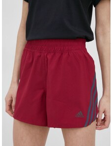Běžecké šortky adidas Performance Run Icons H57186 fialová barva, s potiskem, medium waist
