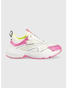 Sneakers boty Love Moschino Sneakerd Sporty 50 bílá barva, JA15025G1G