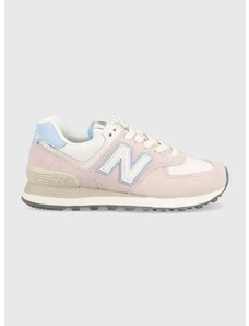 Sneakers boty New Balance WL574QC růžová barva