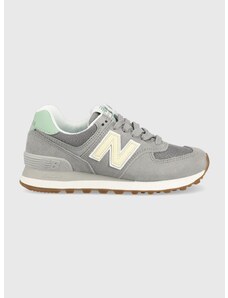 Sneakers boty New Balance WL574RB šedá barva